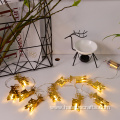 Christmas restaurant decoration deer string iron lamps